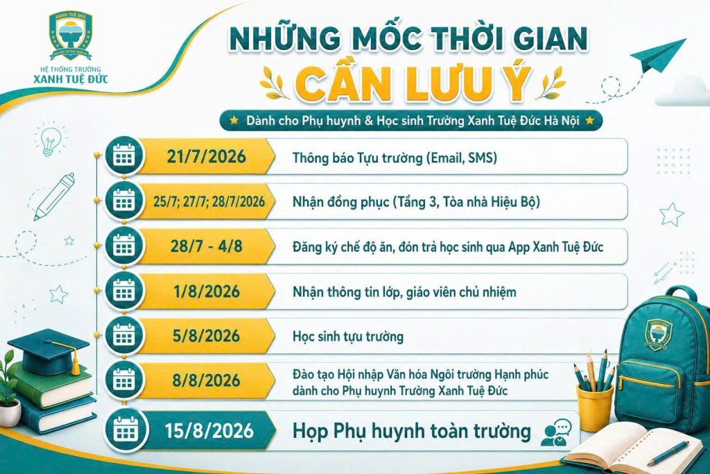 tựu trường 2026 2027 trường Xanh