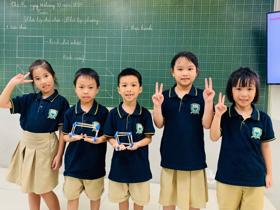 KHÁM PHÁ THẾ GIỚI HÌNH HỌC QUA ĐÔI BÀN TAY NHỎ CỦA HỌC SINH LỚP 1🎨