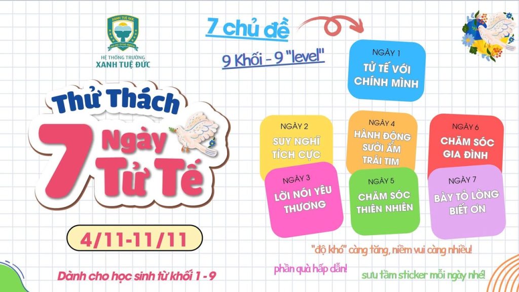❤❤PHÁT ĐỘNG THỬ THÁCH 7 NGÀY LAN TOẢ TỬ TẾ - THÁNG HÀNH ĐỘNG VÌ ĐIỀU TỬ TẾ