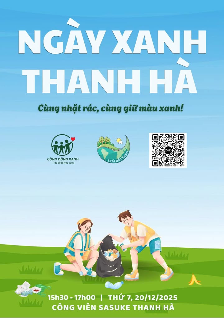 🌿 [CỘNG ĐỒNG XANH] – CHUNG TAY NHẶT RÁC VÌ MỘT KHÔNG GIAN SỐNG TRONG LÀNH 🌿