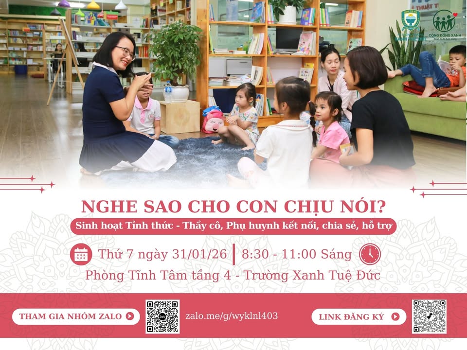 SINH HOẠT TỈNH THỨC THÁNG 1 – “NGHE SAO CHO CON CHỊU NÓI?” ❤️❤️❤️
