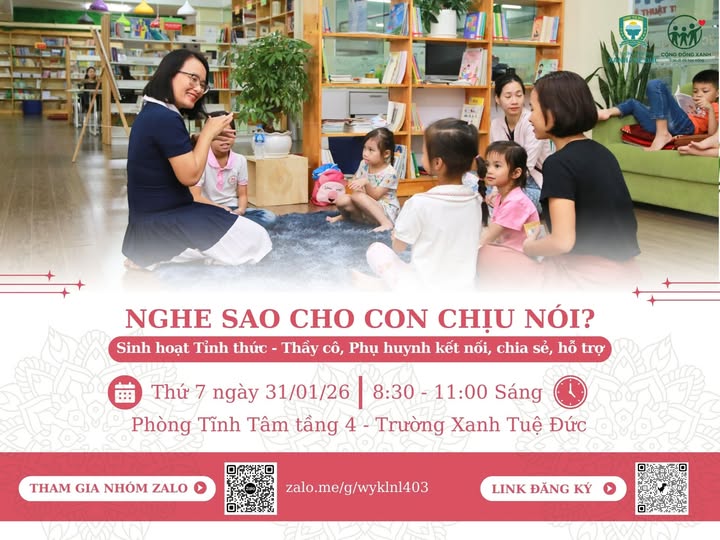 📚🏫 HOẠT ĐỘNG CỘNG ĐỒNG XANH - THỨ 7, 31/01/2026 (MIỄN PHÍ)