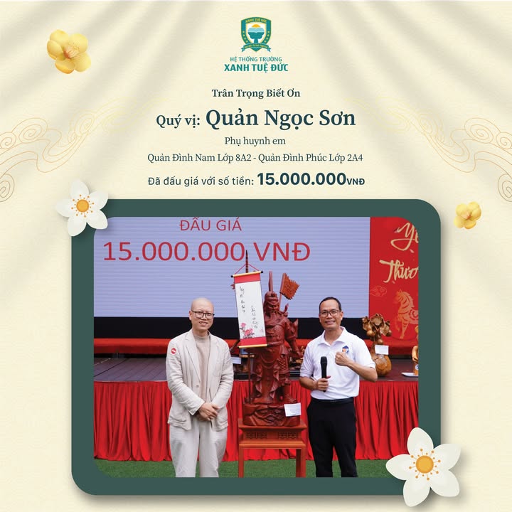 💚 XIN TRÂN QUÝ VÀ BIẾT ƠN NHỮNG TẤM LÒNG VÀNG ĐÃ ĐẤU GIÁ THÀNH CÔNG TRONG HỘI XUÂN 2026
