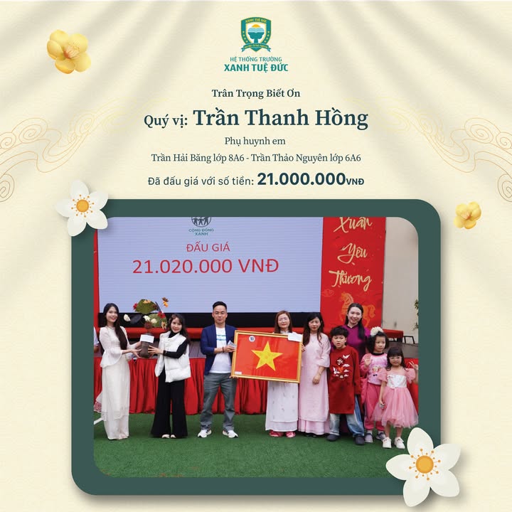 💚 XIN TRÂN QUÝ VÀ BIẾT ƠN NHỮNG TẤM LÒNG VÀNG ĐÃ ĐẤU GIÁ THÀNH CÔNG TRONG HỘI XUÂN 2026