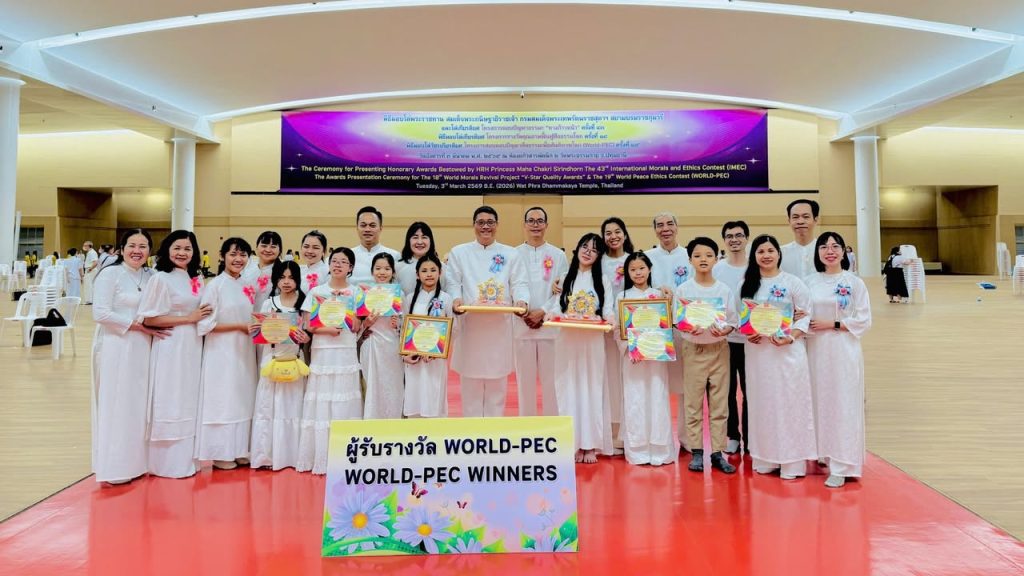 🌍🌍 HỌC SINH TRƯỜNG XANH TUỆ ĐỨC VINH DỰ ĐẠI DIỆN VIỆT NAM NHẬN GIẢI “ĐẠO ĐỨC VÌ HÒA BÌNH THẾ GIỚI WORLD-PEC” TẠI THÁI LAN 2026