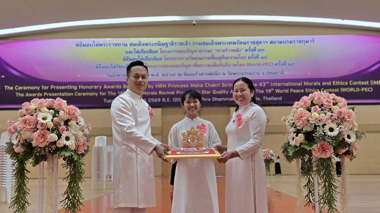 🌍🌍 HỌC SINH TRƯỜNG XANH TUỆ ĐỨC VINH DỰ ĐẠI DIỆN VIỆT NAM NHẬN GIẢI “ĐẠO ĐỨC VÌ HÒA BÌNH THẾ GIỚI WORLD-PEC” TẠI THÁI LAN 2026