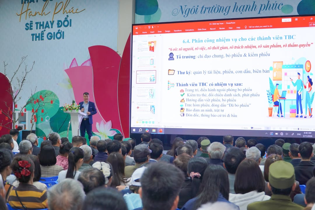 💚 TRƯỜNG XANH TUỆ ĐỨC HÂN HẠNH ĐỒNG HÀNH CÙNG XÃ BÌNH MINH TRONG CHƯƠNG TRÌNH TẬP HUẤN NGHIỆP VỤ BẦU CỬ 💚