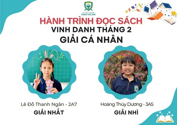 🎊 CHÚC MỪNG VÀ CÔNG BỐ GIẢI CUỘC THI “HÀNH TRÌNH ĐỌC SÁCH” THÁNG 02/2026 📚