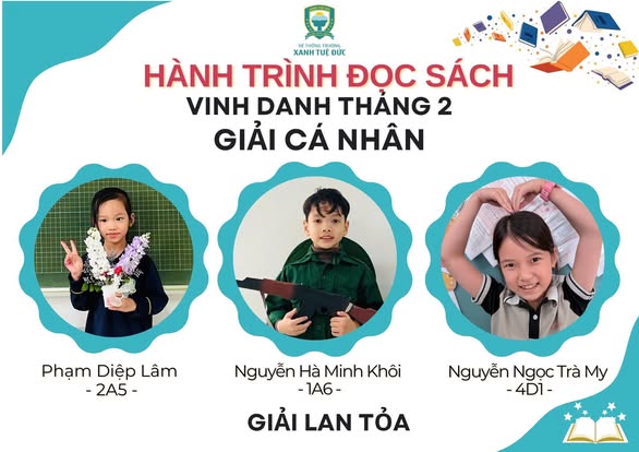 🎊 CHÚC MỪNG VÀ CÔNG BỐ GIẢI CUỘC THI “HÀNH TRÌNH ĐỌC SÁCH” THÁNG 02/2026 📚