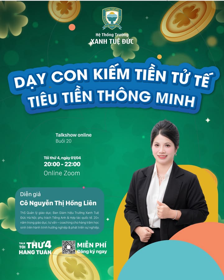 🌻🌻 CHUỖI TALKSHOW ONLINE LÀM CHA MẸ HẠNH PHÚC ĐỊNH KỲ TỐI THỨ 4 HÀNG TUẦN