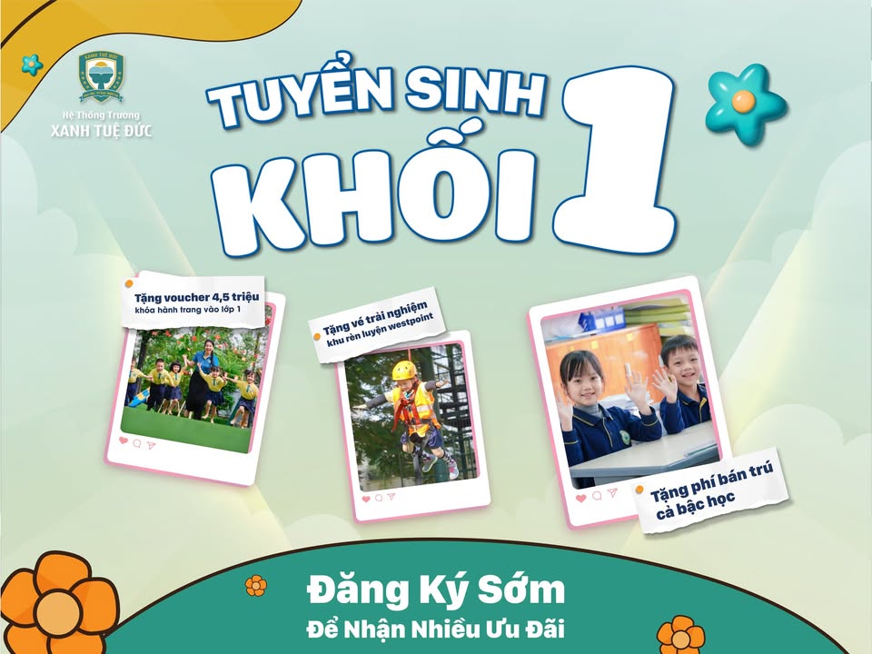 📣📣TUYỂN SINH KHỐI 1 NĂM HỌC 2026 – 2027