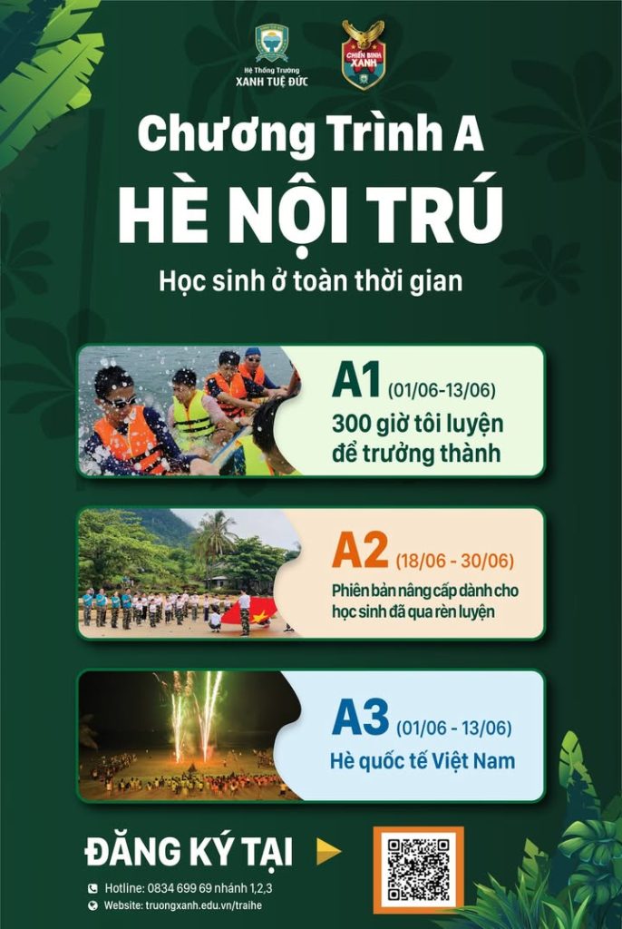 🔥 🔥 TRẠI HÈ NỘI TRÚ 13N12Đ – 300 GIỜ TÔI LUYỆN ĐỂ TRƯỞNG THÀNH