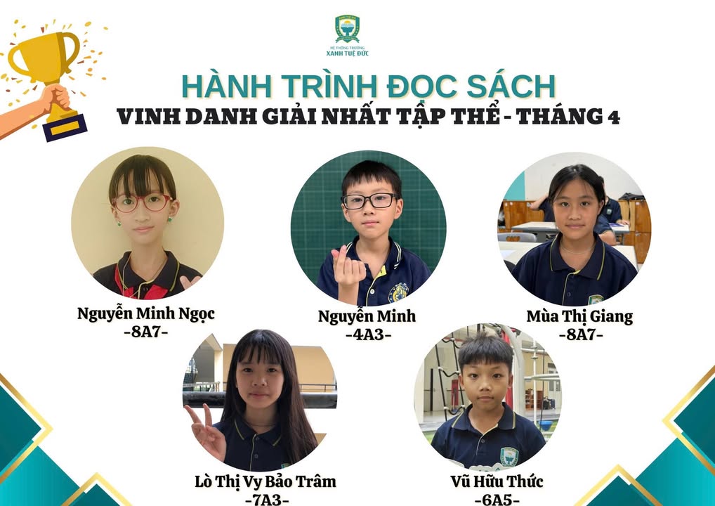 🎊 CHÚC MỪNG VÀ CÔNG BỐ GIẢI CUỘC THI “HÀNH TRÌNH ĐỌC SÁCH” THÁNG 04/2026 📚