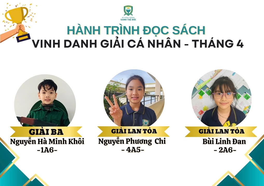 🎊 CHÚC MỪNG VÀ CÔNG BỐ GIẢI CUỘC THI “HÀNH TRÌNH ĐỌC SÁCH” THÁNG 04/2026 📚
