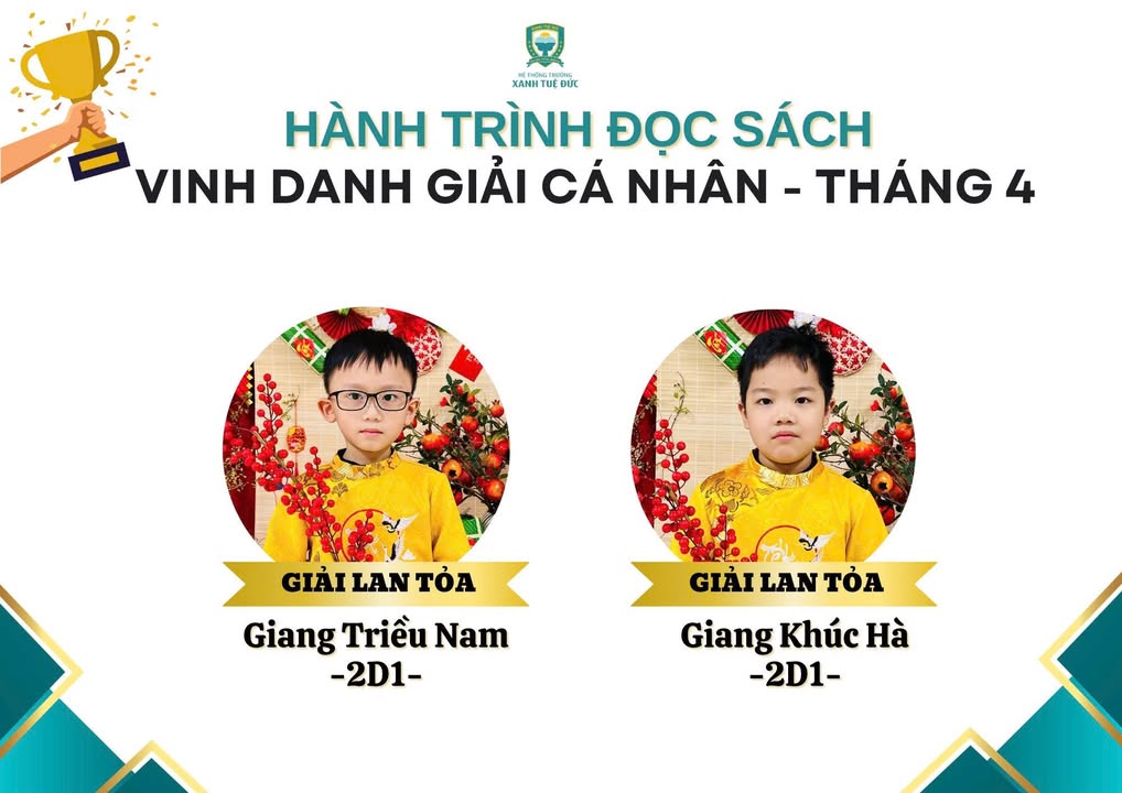 🎊 CHÚC MỪNG VÀ CÔNG BỐ GIẢI CUỘC THI “HÀNH TRÌNH ĐỌC SÁCH” THÁNG 04/2026 📚
