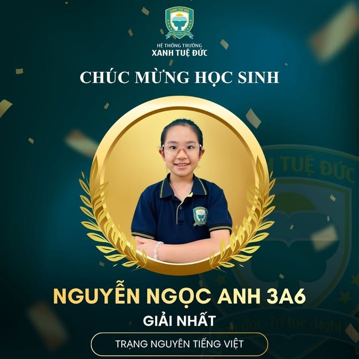 💚 CHÚC MỪNG HỌC SINH TRƯỜNG XANH ĐẠT GIẢI CAO TRONG CUỘC THI TRẠNG NGUYÊN TIẾNG VIỆT CẤP TỈNH/THÀNH PHỐ 💚