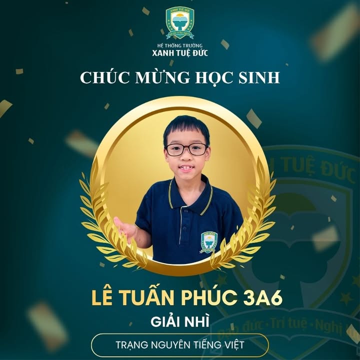 💚 CHÚC MỪNG HỌC SINH TRƯỜNG XANH ĐẠT GIẢI CAO TRONG CUỘC THI TRẠNG NGUYÊN TIẾNG VIỆT CẤP TỈNH/THÀNH PHỐ 💚