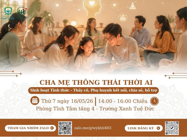 🎉 [MIỄN PHÍ] THÔNG BÁO CHƯƠNG TRÌNH CUỐI TUẦN TẠI TRƯỜNG XANH TUỆ ĐỨC HÀ NỘI