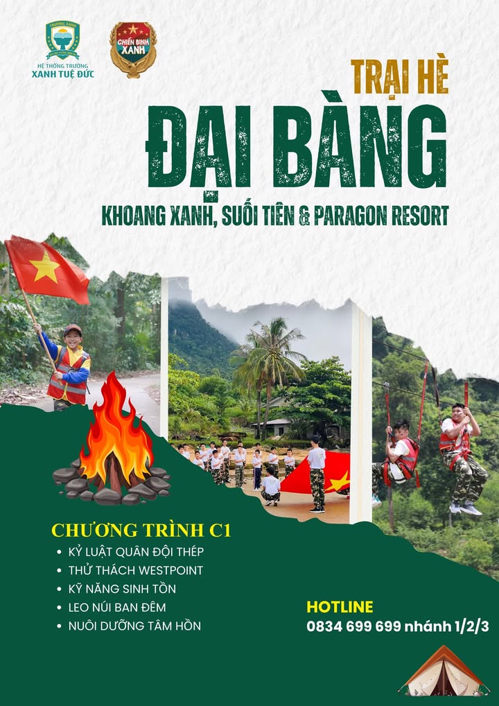 ⛰️🦅 TRẠI HÈ ĐẠI BÀNG C1: HÀNH TRÌNH RÈN LUYỆN Ý CHÍ VÀ BỨT PHÁ BẢN THÂN