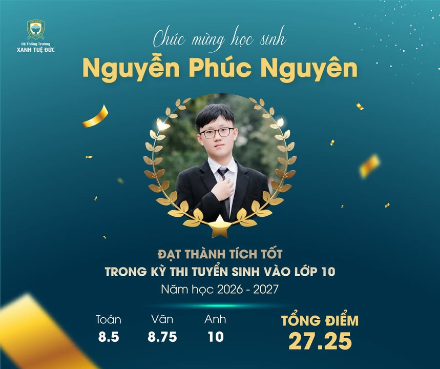 🎉 🎉 TỰ HÀO KẾT QUẢ THI VÀO 10 CỦA HỌC SINH KHỐI 9 NĂM HỌC 2025-2026!