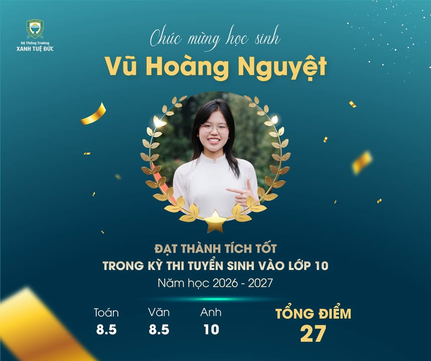 🎉 🎉 TỰ HÀO KẾT QUẢ THI VÀO 10 CỦA HỌC SINH KHỐI 9 NĂM HỌC 2025-2026!