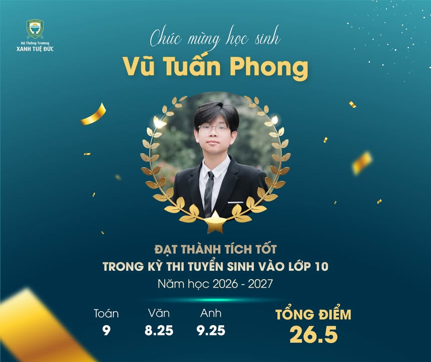 🎉 🎉 TỰ HÀO KẾT QUẢ THI VÀO 10 CỦA HỌC SINH KHỐI 9 NĂM HỌC 2025-2026!