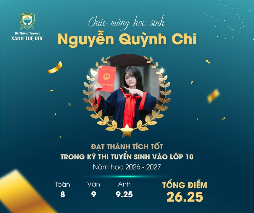 🎉 🎉 TỰ HÀO KẾT QUẢ THI VÀO 10 CỦA HỌC SINH KHỐI 9 NĂM HỌC 2025-2026!