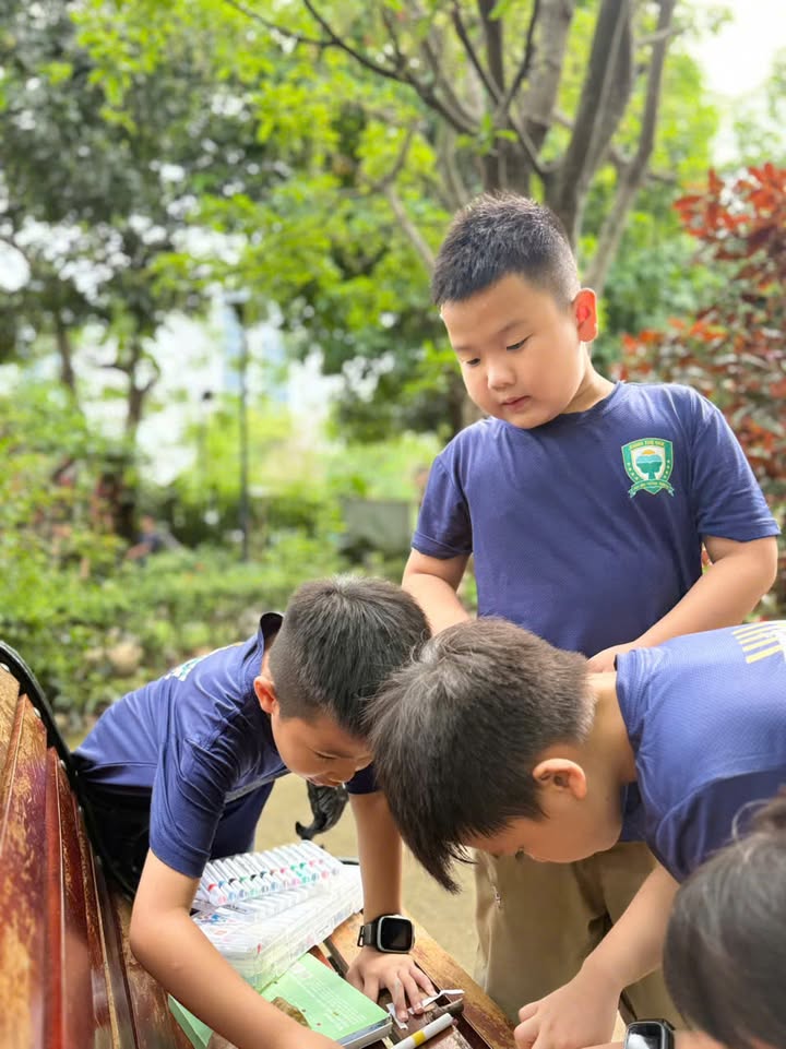 🌿 LỚP HỌC KHÔNG TƯỜNG – NƠI TOÁN HỌC NỞ HOA GIỮA THIÊN NHIÊN