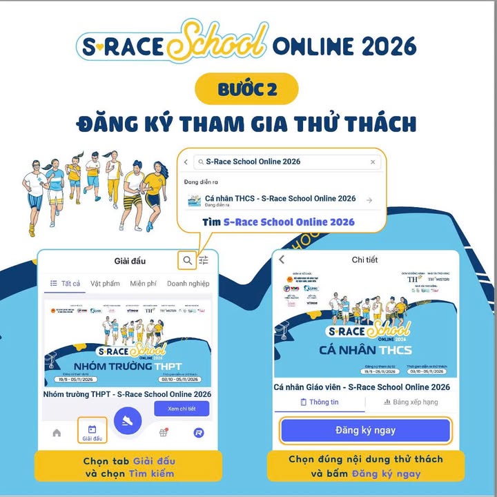 🏃♂️🏃♀️ XANH TUỆ ĐỨC HÀ NỘI – CÙNG CHINH PHỤC S-RACE SCHOOL ONLINE 2026!